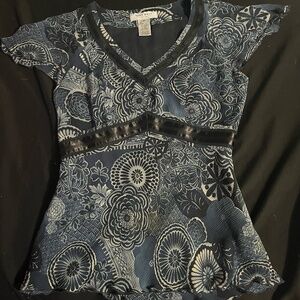 Blue Nine West blouse, size 2P